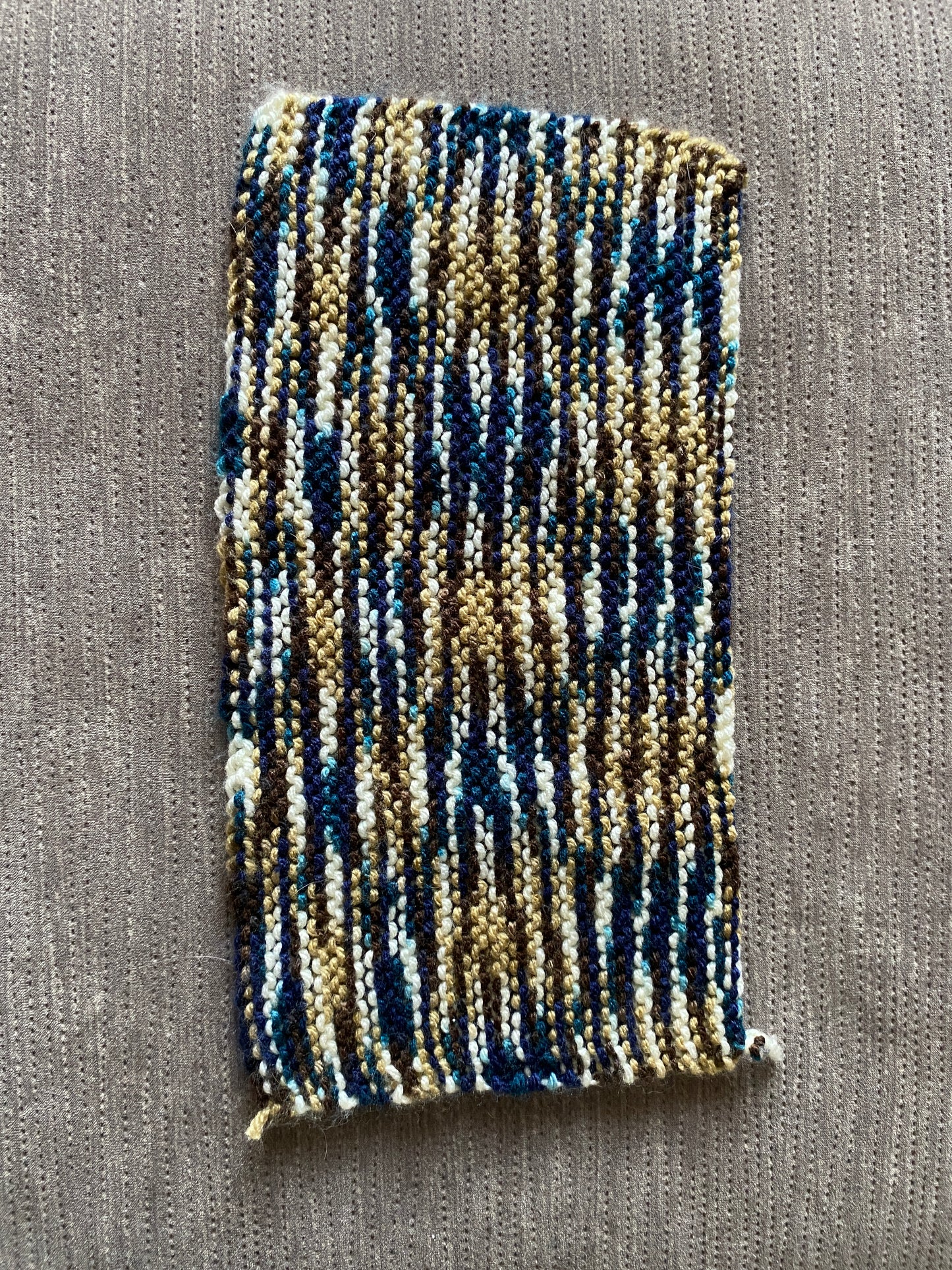 Multi Blue Knitted Tea Placemat