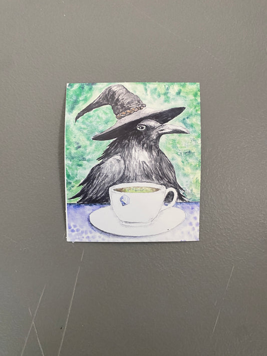 Crow Tea Witch - STICKER