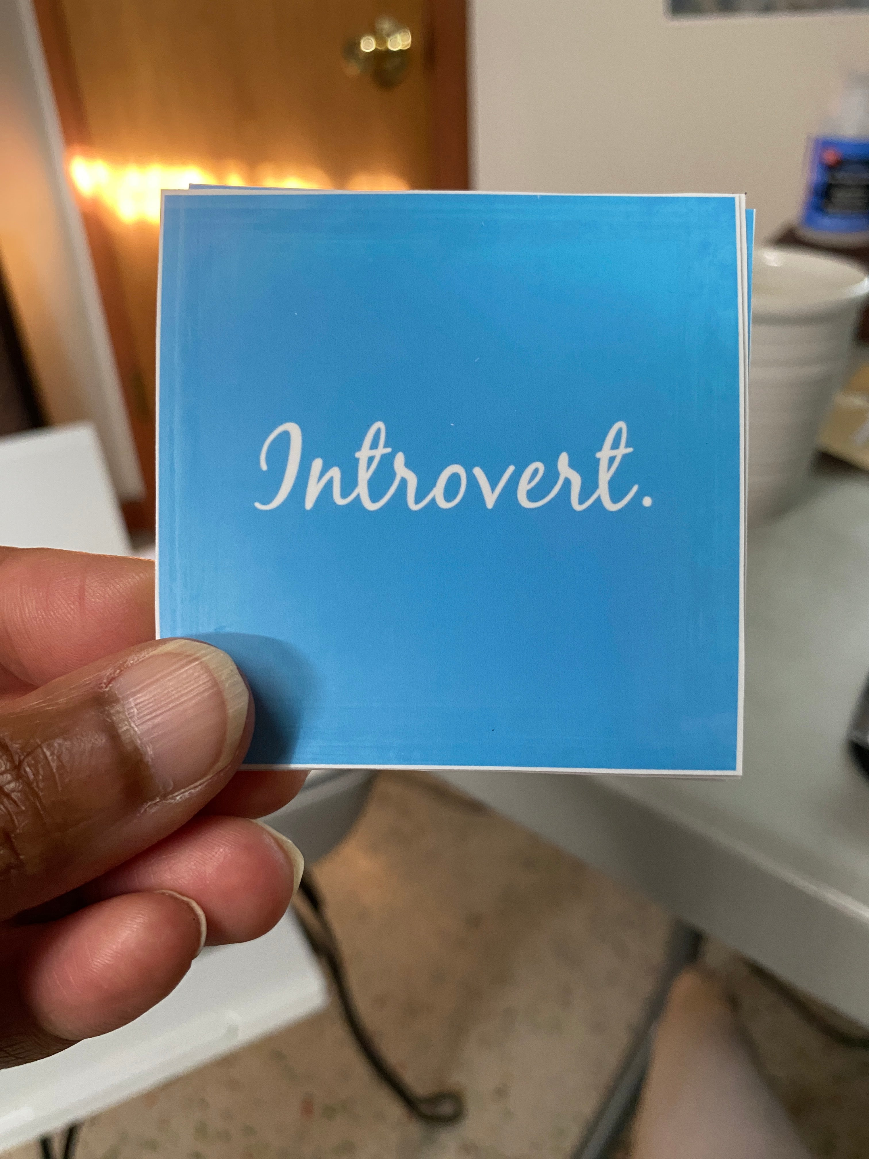 Introvert Sticker Introvert. - STICKER – Viridian Tea Company