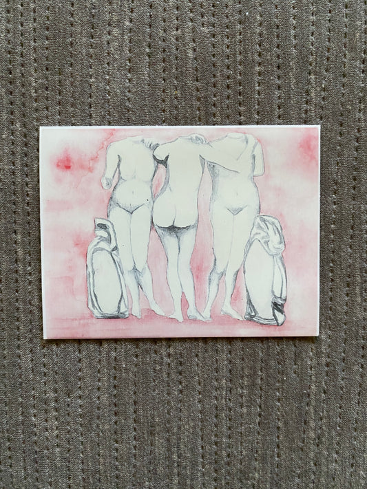 Study of The Three Graces - sticker