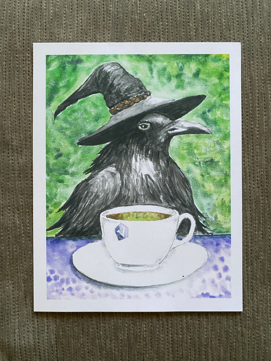 Crow Tea Witch - matte photo print