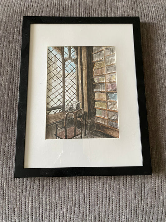 Quiet Study Area - Original Watercolour by J.W. Bullard